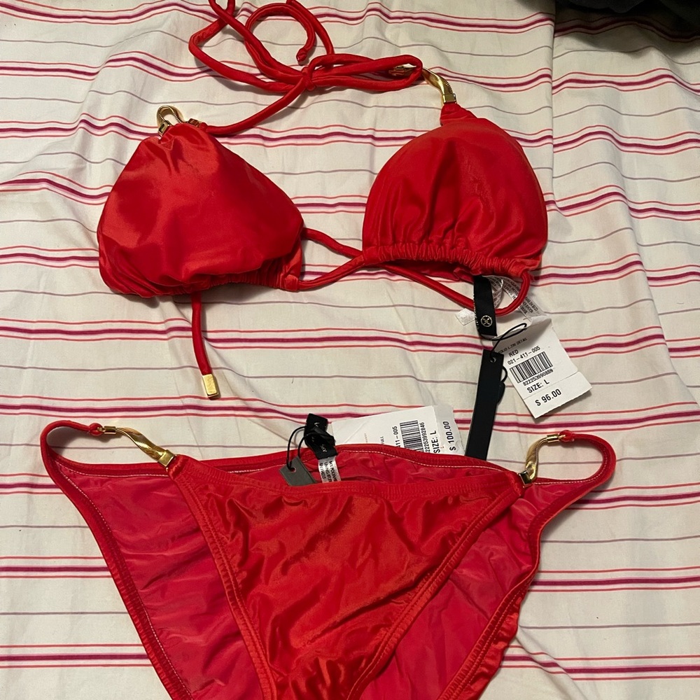 New with tags PAULA HERMANNY red bikini